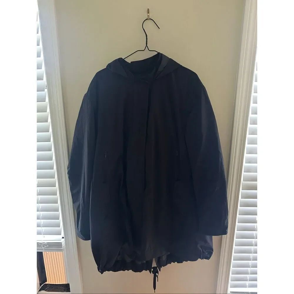 Lululemon &go Swing Trench Rain Jacket Size 12 Black Women’s